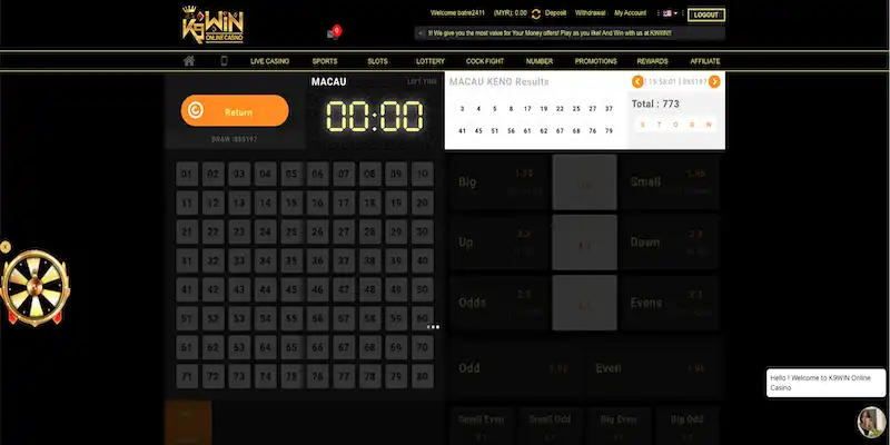 3 ưu điểm đặc sắc của Keno nhà cái K9win