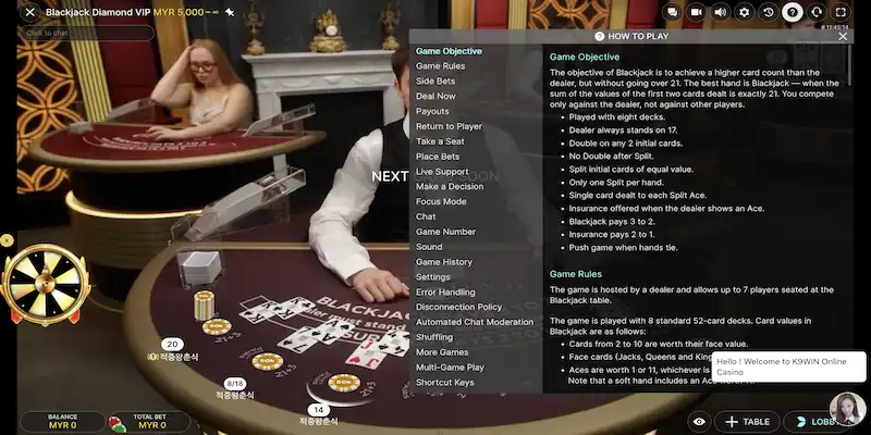 Quy trình tham gia game xì dách tại K9win