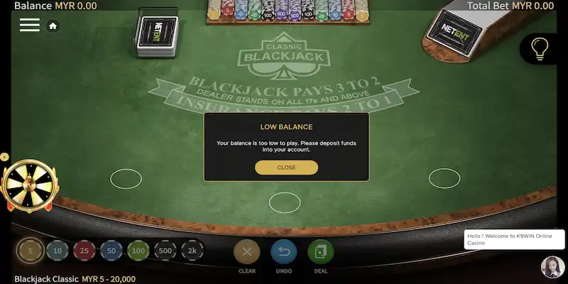 Sơ lược các điểm sáng của blackjack K9win